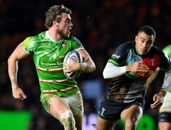 Leicester squeak past Harlequins after late missed conversion