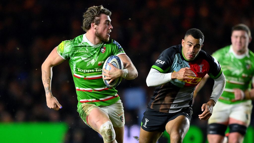Leicester squeak past Harlequins after late missed conversion